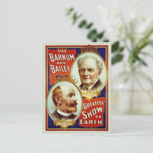 Briefkaart van Barnum en Bailey Circus (Staand voorkant)