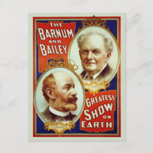 Briefkaart van Barnum en Bailey Circus