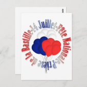 Briefkaart van Bastille Day Balloons (Voorkant / Achterkant)