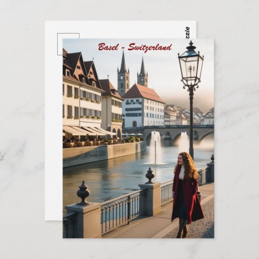  Briefkaart van Bazel en Salzburg – Rijn en (Voorkant / Achterkant)