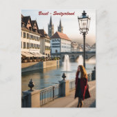  Briefkaart van Bazel en Salzburg – Rijn en (Voorkant)