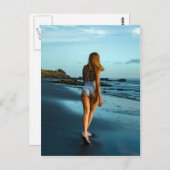 Briefkaart van Beauful Ocean Beach Bikini (Voorkant / Achterkant)
