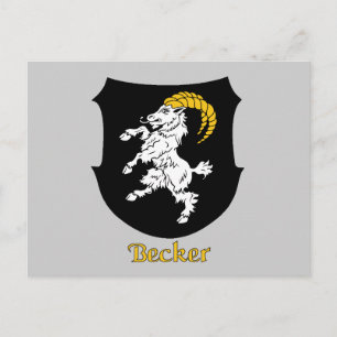 Briefkaart van Becker Family Shield