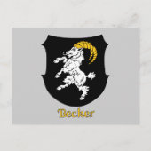 Briefkaart van Becker Family Shield (Voorkant)