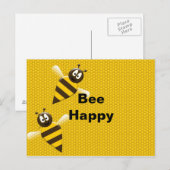 Briefkaart van bee Happy Bumblebee (Voorkant / Achterkant)