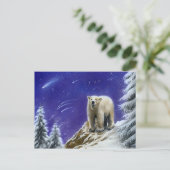 Briefkaart van beer van Noordelijke Lichten (Staand voorkant)