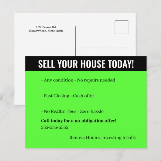 Briefkaart van beleggers (Voorkant / Achterkant)