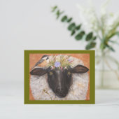 Briefkaart van Belle en Chicky (schaap en cichorei (Staand voorkant)