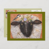 Briefkaart van Belle en Chicky (schaap en cichorei (Voorkant / Achterkant)