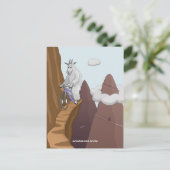 Briefkaart van bergachtige bike Goats (Staand voorkant)