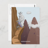 Briefkaart van bergachtige bike Goats (Voorkant / Achterkant)