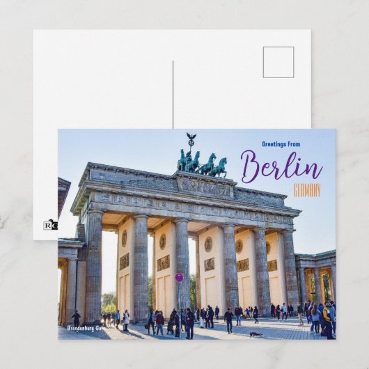 Briefkaart van Berlijn Duitsland (Voorkant / Achterkant)