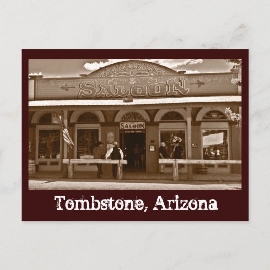 Briefkaart van Big Nose Kate Saloon Tombstone Ariz (Voorkant)