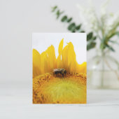 Briefkaart van bijen en zonnebloemen (Staand voorkant)