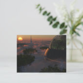 Briefkaart van biokoepels (Staand voorkant)