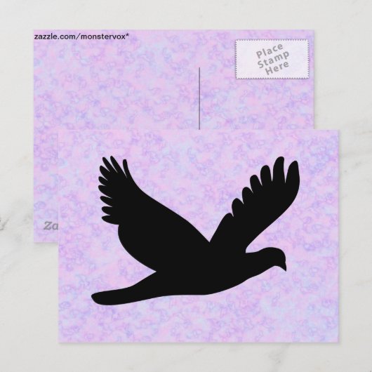 Briefkaart van Bird Silhouette (Voorkant / Achterkant)
