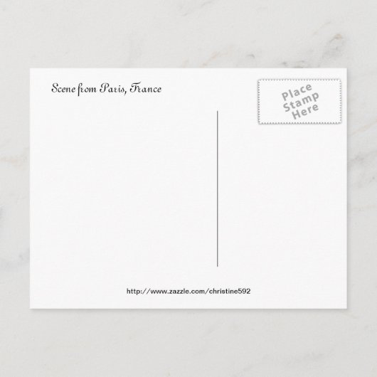  Briefkaart van Black en White Paris (Achterkant)