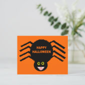 Briefkaart van Black Spider Halloween (Staand voorkant)