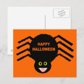 Briefkaart van Black Spider Halloween (Voorkant / Achterkant)