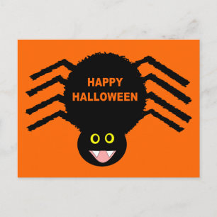 Briefkaart van Black Spider Halloween