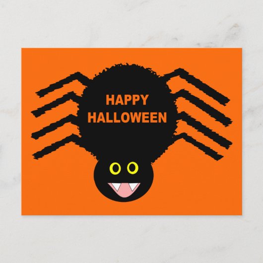 Briefkaart van Black Spider Halloween (Voorkant)