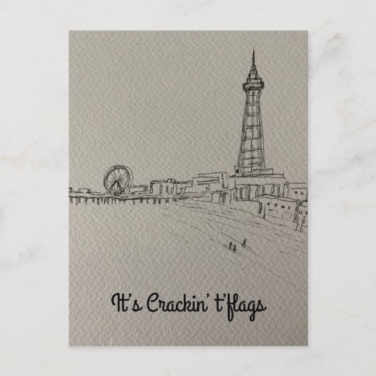 Briefkaart van Blackpool Tower (Voorkant)