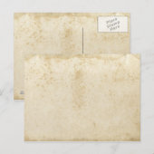 Briefkaart van blanco Antiek gekleurd papier (Voorkant / Achterkant)