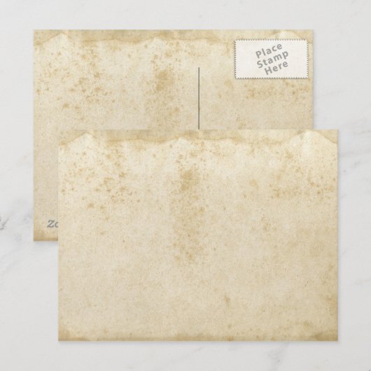 Briefkaart van blanco Antiek gekleurd papier (Voorkant / Achterkant)