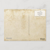 Briefkaart van blanco Antiek gekleurd papier (Achterkant)