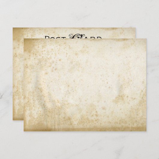 Briefkaart van blanco Antiek gekleurd papier (Voorkant / Achterkant)