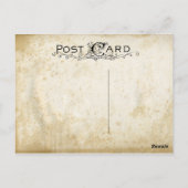 Briefkaart van blanco Antiek gekleurd papier (Achterkant)