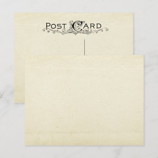 Briefkaart van blanco papier (Voorkant / Achterkant)