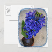Briefkaart van blauwe bloem (Voorkant / Achterkant)