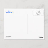 Briefkaart van Blue Paraket (Achterkant)