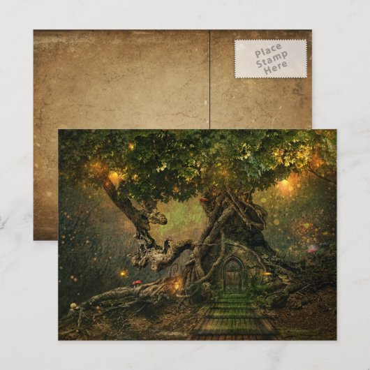 Briefkaart van bomen (Voorkant / Achterkant)