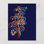 Briefkaart van bomen en vlinders (Voorkant)