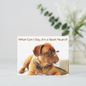 Briefkaart van Book Hound Dog (Staand voorkant)