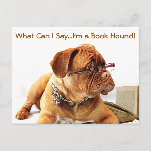Briefkaart van Book Hound Dog (Voorkant)