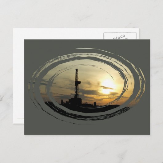 Briefkaart van boorrig (Voorkant / Achterkant)