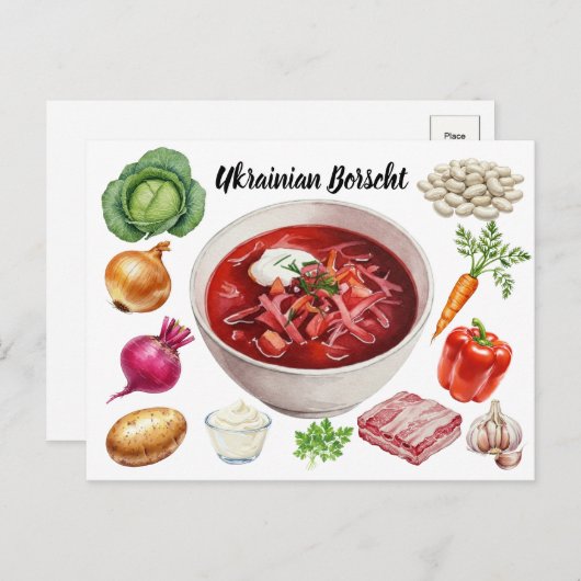 Briefkaart van Borscht (Voorkant / Achterkant)