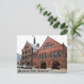 Briefkaart van Boston Fire Station (Staand voorkant)