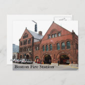 Briefkaart van Boston Fire Station (Voorkant / Achterkant)