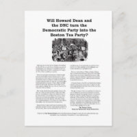 Briefkaart van Boston Tea Party - versie 2