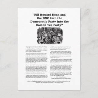 Briefkaart van Boston Tea Party - versie 2