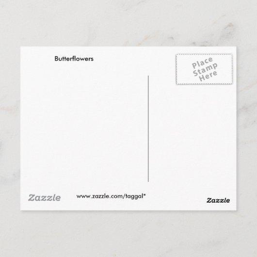 Briefkaart van boterbloemen (Achterkant)