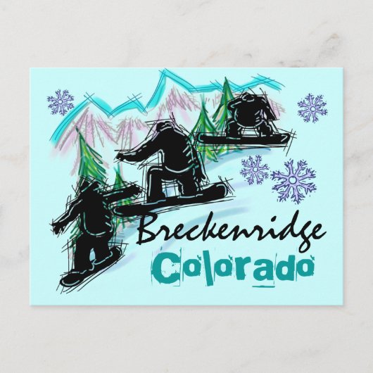 Briefkaart van Breckenridge Colorado (Voorkant)