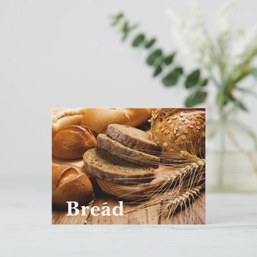 Briefkaart van brood en tarwe (Staand voorkant)