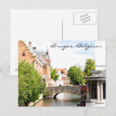 Briefkaart van Brugge, België (Voorkant / Achterkant)