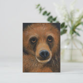 Briefkaart van bruin Beer (Staand voorkant)