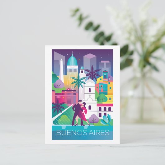 Briefkaart van Buenos Aires (Staand voorkant)